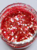 CHERRY BOMB! Chunky Iridescent Glamdoll Glitter - inkeddollcosmetics