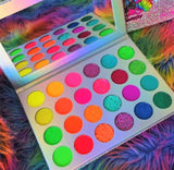 NEON LIGHTS (24PC) *BLACKLIGHT!* Pigment/Glitter Pallete! - inkeddollcosmetics