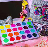 NEON LIGHTS (24PC) *BLACKLIGHT!* Pigment/Glitter Pallete! - inkeddollcosmetics