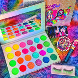 NEON LIGHTS (24PC) *BLACKLIGHT!* Pigment/Glitter Pallete! - inkeddollcosmetics