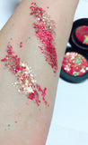 "RED DRAGON !" Single Pressed Glitter Palette - inkeddollcosmetics