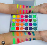 NEON LIGHTS (24PC) *BLACKLIGHT!* Pigment/Glitter Pallete! - inkeddollcosmetics