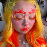 *FLAME* (Orange/Red) DreamDoll Color Lashes! - inkeddollcosmetics