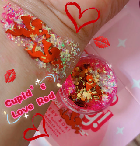 CUPID’S LOVE “Red” MERMAID JELLY (FACE/BODY/HAIR) GLITTER GEL