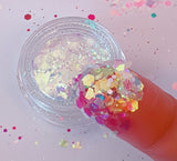 UNICORN RAVE (Ice Blue) Chunky Iridescent Glamdoll Glitter - inkeddollcosmetics