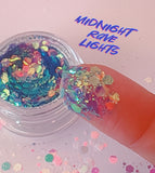 MIDNIGHT RAVE LIGHTS Chunky Festival Glamdoll Glitter - inkeddollcosmetics