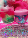 ELECTRIC WATERMELLON DUO Mermaid Jelly Shots (Face/Body/Hair) Glitter Gel - inkeddollcosmetics