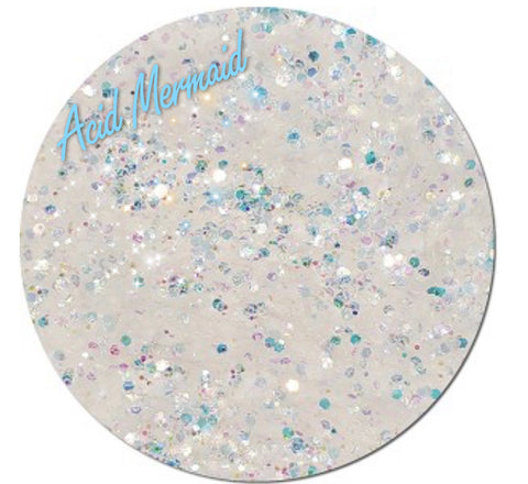 ACID MERMAID (Magical Blue) Iridescent Glamdoll Glitter - inkeddollcosmetics