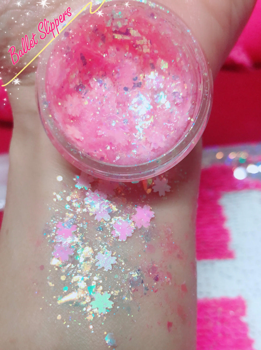 BALLERINA (Pink/White) Chunky Iridescent Glamdoll Glitter