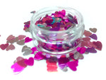 BE MINE HEART Mix FESTIVAL Glitter CONFETTI - inkeddollcosmetics