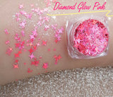 DIAMOND GLOW - CHOOSE (White, Chrome or Pink!) (Face/Body/Hair) Glitter Gel - inkeddollcosmetics