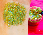 GOLD CHROME (CHUNKY or FINE) Holographic Glamdoll Glitter - inkeddollcosmetics