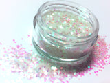 IRIDESSA GLOW (Pink Unicorn) Festival Iridescent Glamdoll Glitter - inkeddollcosmetics
