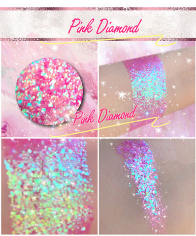 PINK DIAMOND *LMT EDT* Summer Festival Pressed Glitter - inkeddollcosmetics
