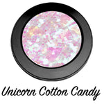 "UNICORN COTTON CANDY!" 3D Single Pressed Glitter Palette - inkeddollcosmetics